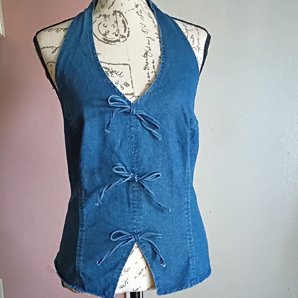Stylish Blue Halter Top